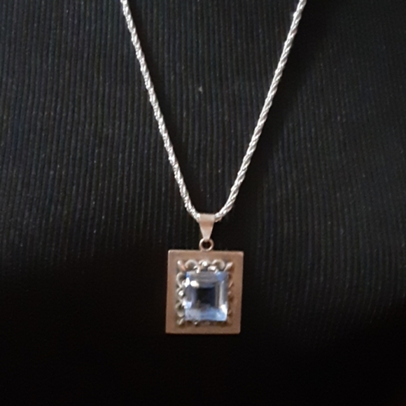 Sterling Blue Topaz Necklace - Picture 3 of 4